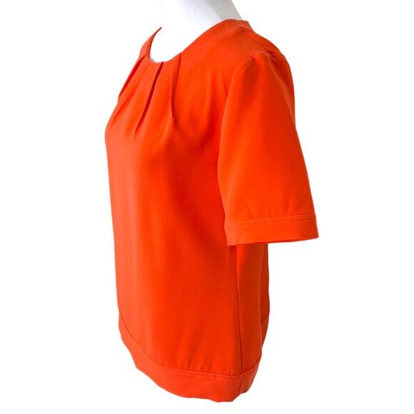 Banana Republic Womens S Top Orange Darted Neck Banded Bottom Women's - Picture 3 of 12